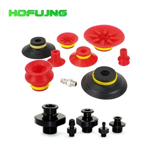 HOFUJNG VF15/20/25/30/40 Series Flat Vacuum <b>Suction</b> Cup NBR Material Black and Red Transparent Nozzle - Product Image 5
