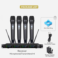 Système de microphone sans fil professionnel STABCL à 4 canaux UHF, 500 MHz, pour scène, karaoké, conférence