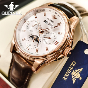 <span class=keywords><strong>Montre</strong></span> Oupinke 3189 Lumineuse et Étanche, Personnalisée, Mécanique <span class=keywords><strong>Automatique</strong></span>, en Cuir, OEM, pour Hommes, <span class=keywords><strong>Montre</strong></span>-Bracelet d'Affaires - Product Image 3