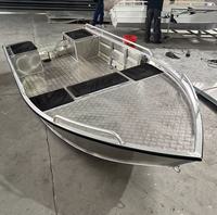 Bateau à rames en alliage d'aluminium de 4,6 m, directement de l'usine, bateau de pêche à coque profonde en V, bateau à moteur léger à grande vitesse en aluminium à vendre