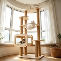 Arbre à chat multi-niveaux, structure d'escalade pour chat, poteau à gratter en sisal avec hamac, robuste et durable, pour intérieur