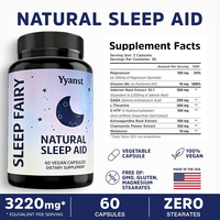 Capsules véganes de haute qualité Sleep Fairy Natural Sleep Aid & stress relief avec mélatonine, racine de valériane et ashwagandha, marque privée.