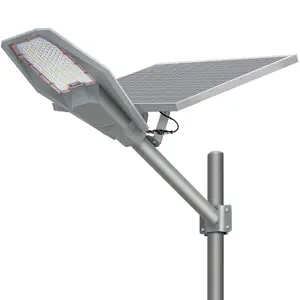 Luce solare a Led 50W 100W lampada da giardino per uso rurale per uso domestico impermeabile lampada da parete 100w a palo alto lampioni solari