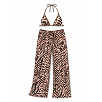 Anjie – Ensemble de maillot de bain triangle et paréo large sur mesure avec logo personnalisé, OEM, ODM, marque privée, certifié OEKO-TEX GRS – Fabricant pour femmes