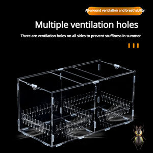 Acryl-Reptiliengehäuse Versteckbox Tragbar Luxuriös Umweltfreundlich für Einfache Montage <span class=keywords><strong>Terrarium</strong></span> Tierkäfig für Frosch Spinne Insekt - Product Image 5