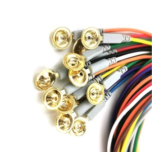 อิเล็กโทรด <span class=keywords><strong>EEG</strong></span> ชุบทองแบบ Neurofeedback ขายดีปี 2022 พร้อมสาย TPU และสายไฟแบบยืดหยุ่นสำหรับเครื่อง <span class=keywords><strong>EEG</strong></span> คลินิกหรือหมวก <span class=keywords><strong>EEG</strong></span> - Product Image 1