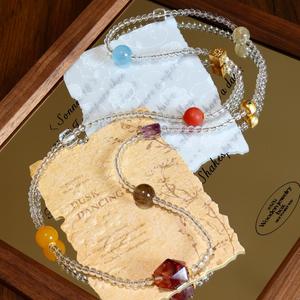 Collection de colliers pendentifs en cristal naturel Vefiery, chaîne de perles en pierres brutes mélangées, colliers à breloque en cristal unique sur chaîne serpent - Product Image 3