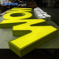 Enseigne lumineuse en lettres 3D LED personnalisée pour l'extérieur, lettres en relief LED pour enseigne de logo d'entreprise