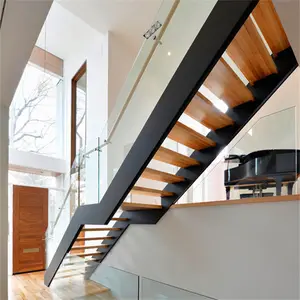 現代的な家の階段黒い階段ブロック10ステップ階段ストリンガー