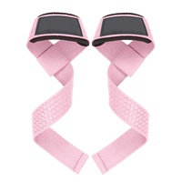 Sangles de levage de force de musculation Support de poignet rembourré Sangles de levage de poids en silicone antidérapantes pour hommes et femmes