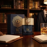 Nuevo Diseño Único con Símbolo de León, Perfume Árabe Oud de 100 ml, Eau de Parfum Amaderado con Notas de Sándalo, Perfume de Oriente Medio para Hombre, para Negocios y Oficina