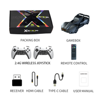 Console de Jeu Vidéo X Stick GameBox Double Système, 64G Intégré 2000+ Jeux Rétro, Manette Sans Fil 2.4G, Clé de Jeu 4K HD TV Box