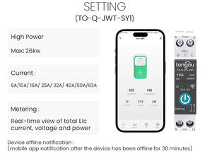 محول طاقة ذكي tGou API TUYA 1P + N 1-63a 76-V WIFI جهاز تحكم مؤقت صغير صناعي - Product Image 4