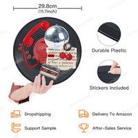 Art mural de disque vinyle d'inspiration rétro personnalisé Décoration intérieure vintage unique pour les mélomanes personnalisée avec logo personnalisé