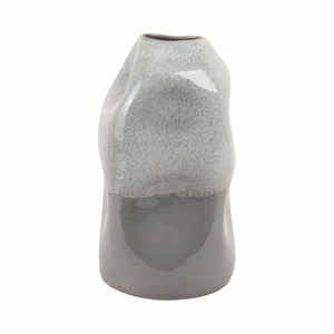 Vaso moderno in terracotta lucida con morbidi accenti curvi per soggiorno, decorazione per la casa, camera da letto, vaso in ceramica e porcellana. - Product Image 4