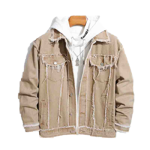 Chaqueta de Mezclilla de Algodón para Hombre OEM, Estilo Oversize, Ecológica y Transpirable, con Botones al Frente, Tendencia 2026 para Looks Casuales y Festivos - Product Image 1
