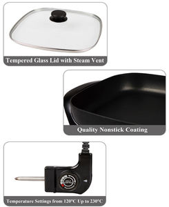 Aluminium Skillet With Non-stick Coating Electric Fry <strong>Pan</strong> - Product Image 4