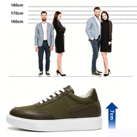 Chaussures décontractées rehaussantes pour hommes, à lacets, confortables, respirantes, personnalisables, tendance mode, 7 cm/2,76 pouces, vente en gros usine