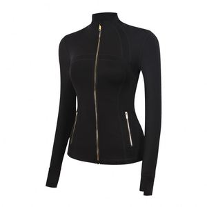 Chaqueta de Yoga para Mujer, Marca L, Edición Correcta, Estilo Definido, Doble Cremallera Dorada con Logotipo, Ropa Deportiva para Gimnasio y Fitness - Product Image 5