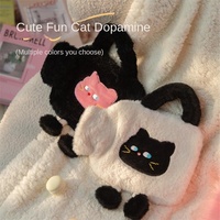 Portable Durable Haute Densité PVC Chat Rempli D'eau Chaud/Froid Pack Dessin Animé En Peluche Grand Sac À Main Chaud pour Femmes et Bébé