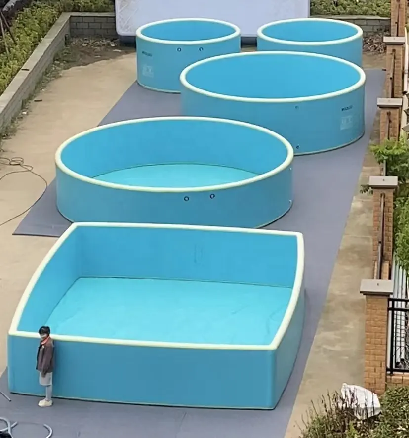 IPOOLGO gonfiabile per adulti e bambini portatile in pvc gonfiabile rettangolare struttura in metallo piscina all'aperto spa piscina