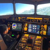 Simulateur de vol réaliste Moetry : Cockpit d'avion de course avec siège, jeu de rôle de petit pilote pour musée d'enfants