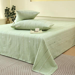 Sábana plana de algodón lavado, funda de <span class=keywords><strong>cama</strong></span> sólida, individual, doble, tamaño Queen, King, Sábana, colcha suave, funda de almohada, se puede pedir - Product Image 5