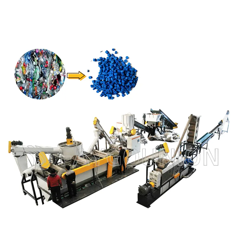 FAYGO 1000-5000 kg/heure Machines Ligne de machine à laver les bouteilles en PET Ligne de recyclage pour animaux de compagnie Ligne de production de plastique recyclé