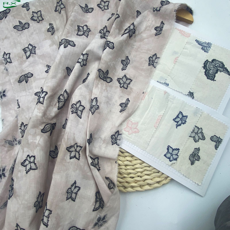 Wholesale High Quality Breathable Plain Dyed Woven Jacquard Cotton and Viscose Fabric for Boys & Girls Shirts