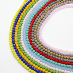 Cuentas espaciadoras de vidrio redondas facetadas de <span class=keywords><strong>4mm</strong></span> y 6mm, cuentas redondas de cristal sueltas para accesorios de fabricación de joyas hechas a mano DIY, venta al por mayor - Product Image 6