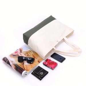 Heat Transfer Sublimation Heavy Cotton <b>Canvas</b> <b>Beach</b> Cloth Tote Grocery Shopping Bag Eco Bag Tote with Zipper - Product Image 4
