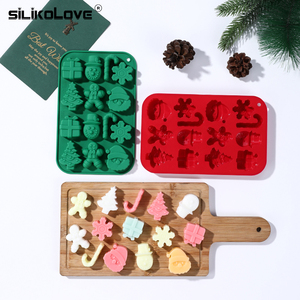 Molde de Silicona Navideño para Chocolate, Fácil de Limpiar, para Hornear Dulces, Copo de Nieve 3D, Caña de Azúcar, Muñeco de Nieve, Árbol, Jengibre - Product Image 4