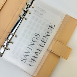 Inserto per Busta Portacontanti in PP Opaco Personalizzato, Robusto, Durevole e <span class=keywords><strong>Flessibile</strong></span>, con Foglio per Sfida di Risparmio e Tracker per <span class=keywords><strong>Fondo</strong></span> di Emergenza - Product Image 3