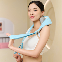 Ceinture de massage professionnelle Shiatsu pour le cou et le dos avec fonctions de chaleur apaisante, de roulement et de pétrissage, et contrôle de la minuterie