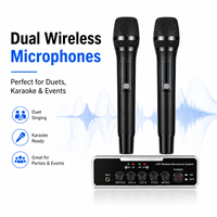 Système de microphone sans fil UHF professionnel X6 avec fonction de mise en sourdine automatique, micro portable pour performances de karaoké professionnelles