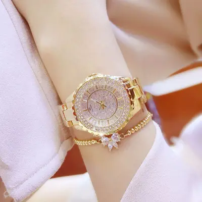 BS Bee Schwester Damen uhren Luxusmarke Diamant Quarz Damen Roségold Uhr Edelstahl Uhr Kleid Uhr Damen