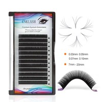 Extensions de cils en gros, grandes quantités, Cils individuels en vison, faits à la main, en cheveux synthétiques, marque privée, professionnel, luxe, DD