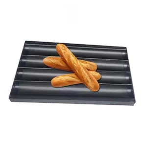 Baguette Bakvorm Anti-Aanbaklaag Geperforeerd Sandwich Frans Brood Roll Pan Broodvorm Brood Knapperige Lade Voor Cakebrood