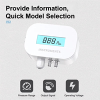 Transmetteur d’alarme LCD pour pression négative et différentielle dans conduit de four capteur de micro pression