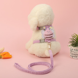 Hot Sale H Chest Strap Teddy Dog <strong>Cat</strong> Rope Leash Adjustable Pet Vest <strong>Harness</strong> Leash Set with Bee Doll - Product Image 4