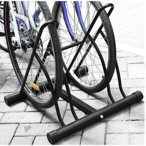 Supports à vélos en acier pour <span class=keywords><strong>2</strong></span> vélos, organisateur de stationnement pour vélos pour enfants, support de rangement pour vélos d'intérieur - Product Image 6