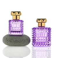 Botella de Perfume de Lujo Personalizada en Color Morado, 50ml 100ml, con Caja de Diseño Lujoso y Pulverizador de Niebla Fina