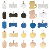 Usine En Acier Inoxydable Titane Pet Blanc En Métal ID Tag Anti-Perte Chat Chien Pendentif avec Laser Gravure Métal Artisanat Produit