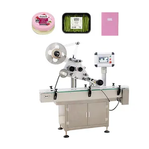 Plastic Pouch Bag Book Flat Surface Bottle Automatic Labeling Sticking Machine For Stand Up Pouches Cosmetics Labeler