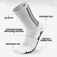 Chaussettes de football antidérapantes personnalisées Calcetas Medias Antideslizantes Futbol Sports Grip Chaussettes de football pour hommes