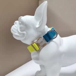 Fabriek Op Maat Logo Gesp Verstelbare Reflecterende Canvas Nylon Kraag Net Kraag Voor Huisdieren Dagelijkse Looptraining - Product Image 2