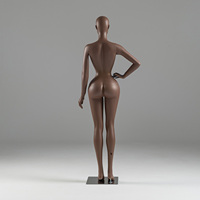 Maniquí de Cuerpo Completo Femenino con Tono de Piel Europeo, con Maquillaje y Soporte de Exhibición Facial