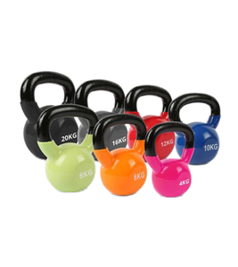 <span class=keywords><strong>Kettlebell</strong></span> en fonte revêtue de vinyle 4/6/8/10KG, kettlebells colorées pour la musculation à domicile, entraînement de force, CrossFit - Product Image 1
