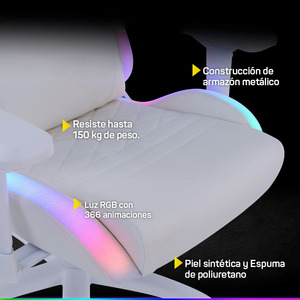Silla <span class=keywords><strong>Gamer</strong></span> Con <span class=keywords><strong>Luces</strong></span> <span class=keywords><strong>LED</strong></span> Y Masajeador Lumbar White Racing Chairs Cadeira De Jogos Silla <span class=keywords><strong>Gamer</strong></span> Rgb Rosa Masaje Silla Gaming - Product Image 4