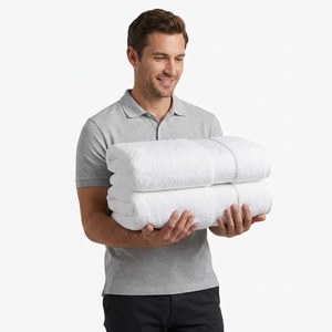 Fabricant de serviettes en tissu éponge haute densité 100% coton, épaisses, douces, absorbantes, de qualité supérieure pour hôtels et spas, approvisionnement en gros - Product Image 1